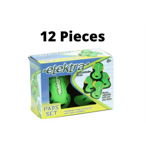 Green elbow and knee pads