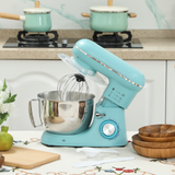 Kitchen Stand Mixer with 1300W Motor, 4.5L Stainless Steel Bowl & Tilting Head – 6 Speeds, Splash Guard, Blue