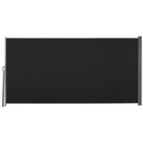 Outsunny 3 x 1.6m Retractable Side Awning Privacy Screen with Steel Frame – Garden Fence Panel, Black