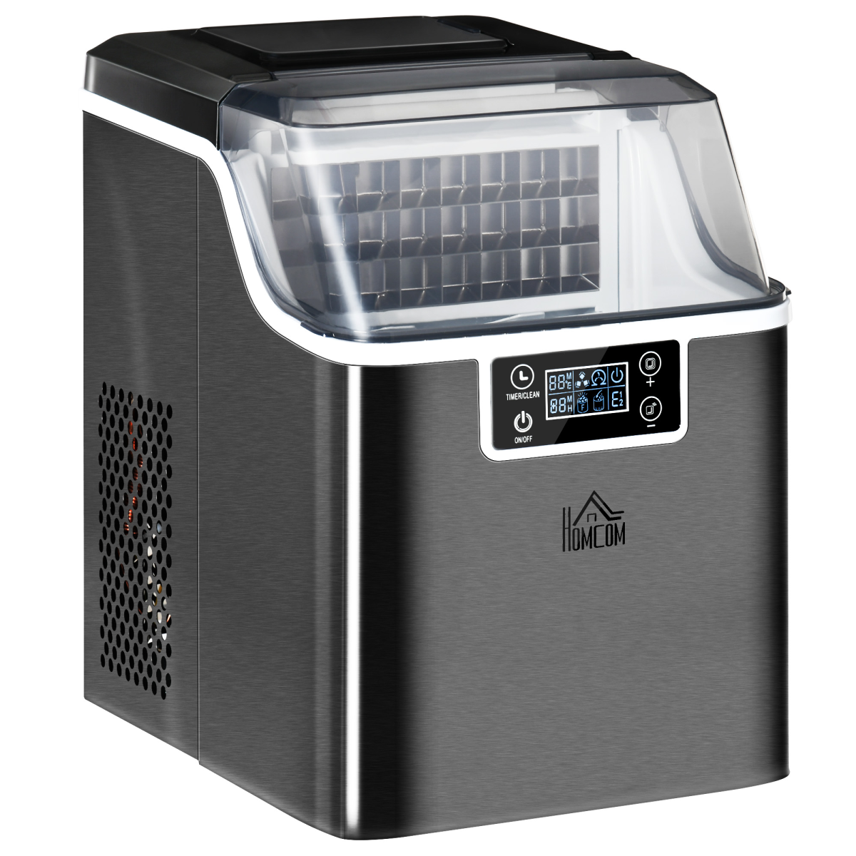 Black countertop ice maker