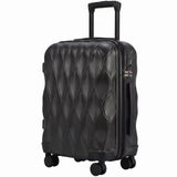 HOMCOM 20 Inch ABS Hard Shell Cabin Suitcase with TSA Lock, Spinner Wheels & Telescopic Handle – Carry-On Luggage, Black
