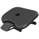 HOMCOM Adjustable Foot Rest with 3 Height Levels and 0–30° Angle – Textured Home Office Footstool, Black