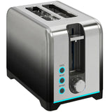 HOMCOM 2 Slice Toaster with 7 Browning Levels, Reheat, Defrost and Cancel – Crumb Tray, Black