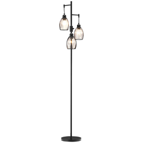 Industrial 3-light floor lamp