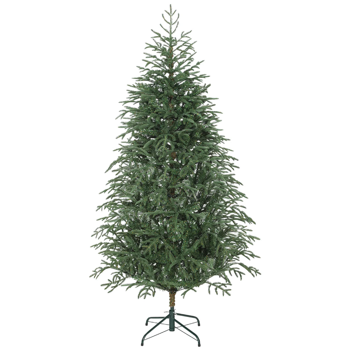 HOMCOM 6ft Full Spruce Artificial Christmas Tree with 1814 Realistic Tips – Easy Assembly, Green