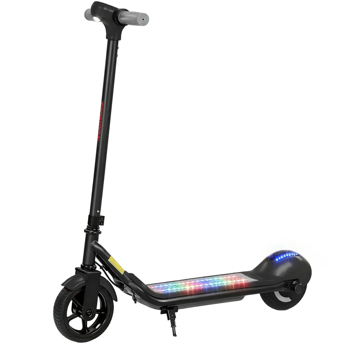 SPORTNOW Electric Scooter for Kids with LED Display, Kick-to-Start 110W Motor and RGB Lights – Green