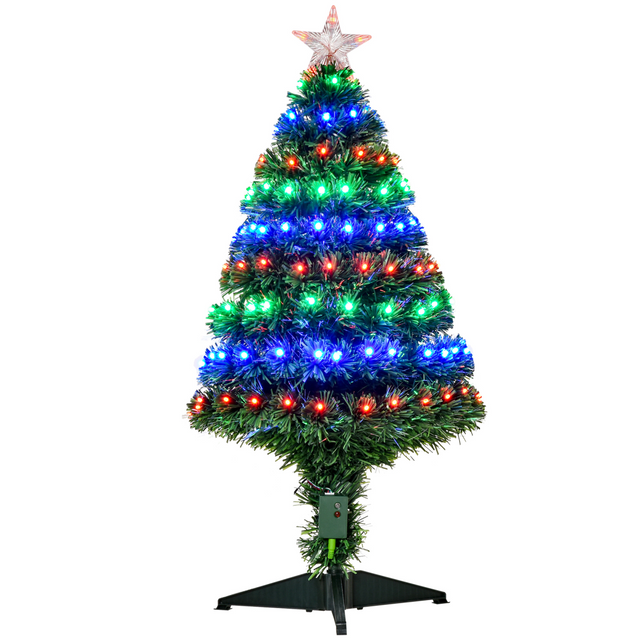 3ft multi-coloured fibre optic Christmas tree