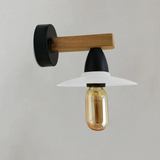 LEDSone 3 Pack Modern Wood and PVC Wall Lights with Filament Bulbs – Vintage Surface-Mounted Wall Lamps