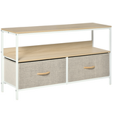 Maple TV cabinet with linen drawers