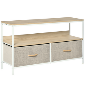 Maple TV cabinet with linen drawers