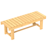 Outsunny 2-Seater Solid Fir Wood Garden Bench – Weather Resistant Outdoor Patio Seat with Foot Rest