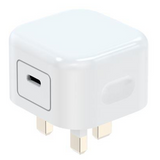 WYEFLUX 20W USB-C Power Adapter – Single-Port Fast Wall Charger, White