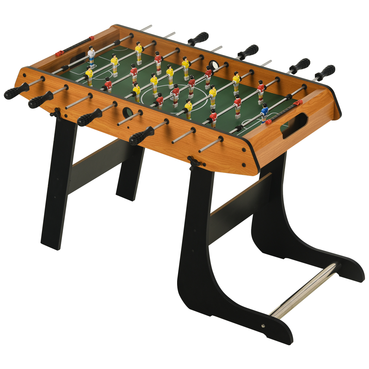 HOMCOM Folding Football Table with Scoreboards & Foam Grip Handles – Space-Saving Foosball Game Table