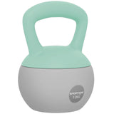 SPORTNOW 12kg Soft Kettlebell with Wide Non-Slip Handle & Flat Base – Home Gym Strength Training, Green/Grey