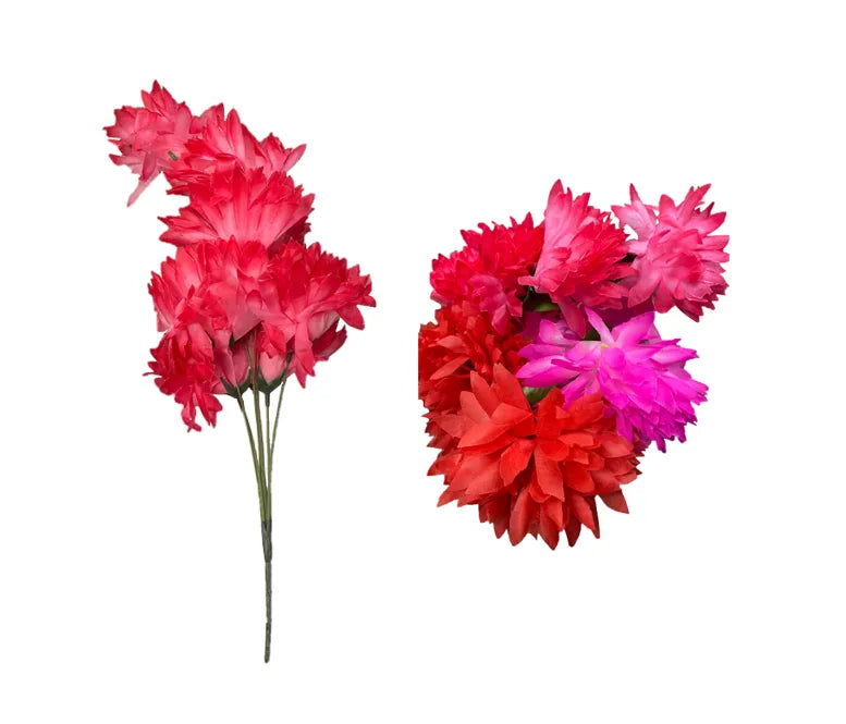 Plastic Artificial Flowers – Faux Home Decor Blooms, Assorted Colours