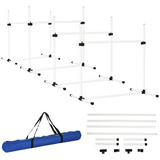 Pawhut Dog Agility Set with Adjustable Jumps and Carrying Case – Free-Standing Training Obstacle Course