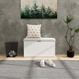 Hallway shoe storage bench cabinet