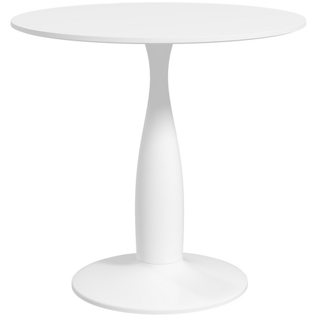 HOMCOM round dining table steel base