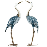 Outsunny Steel Crane Garden Ornaments – 2 Pcs, Multi-Colour