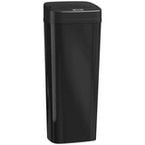 HOMCOM 50L Stainless Steel Sensor Bin with Slim Design and Bag-Fixing Ring – Touchless Kitchen Bin, Black
