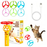 Rechargeable Cat Disc Launcher Interactive Cat Fetch Launcher with 10 Flying Cat Pet Toys (US Logistics For USPS/DHL/Fedex/UPS. No designated logistics accepted，TK/TMEU only For self-pickup）