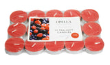 Opella Beautifully Berries Scented Tealight Candles, Pack of 15 – Fruity Fragrance for Cosy Rooms
