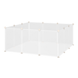 Pawhut 12-Panel DIY Small Animal Playpen with Connectors – Indoor Cage for Rabbits, Chinchillas & Guinea Pigs