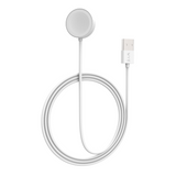 WYE USB-A Magnetic Wireless Charger for Apple Watch, 1.2m Cable – Plug-and-Play Travel Charging, White