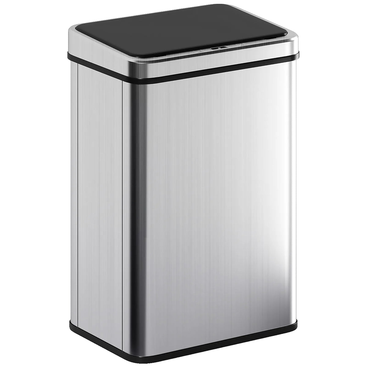 HOMCOM 40L Sensor Bin with Soft-Close Lid – Stainless Steel Touchless Motion Sensor Kitchen Bin, Silver