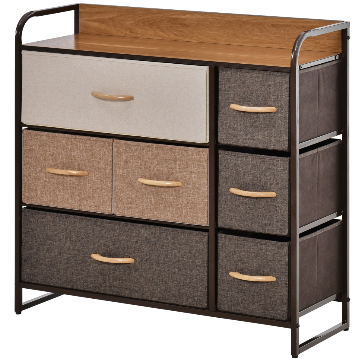 7-drawer fabric dresser