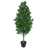 Leaf Design UK Artificial Bay Cone Laurel Topiary Tree, 120cm – Realistic Plant in Pot