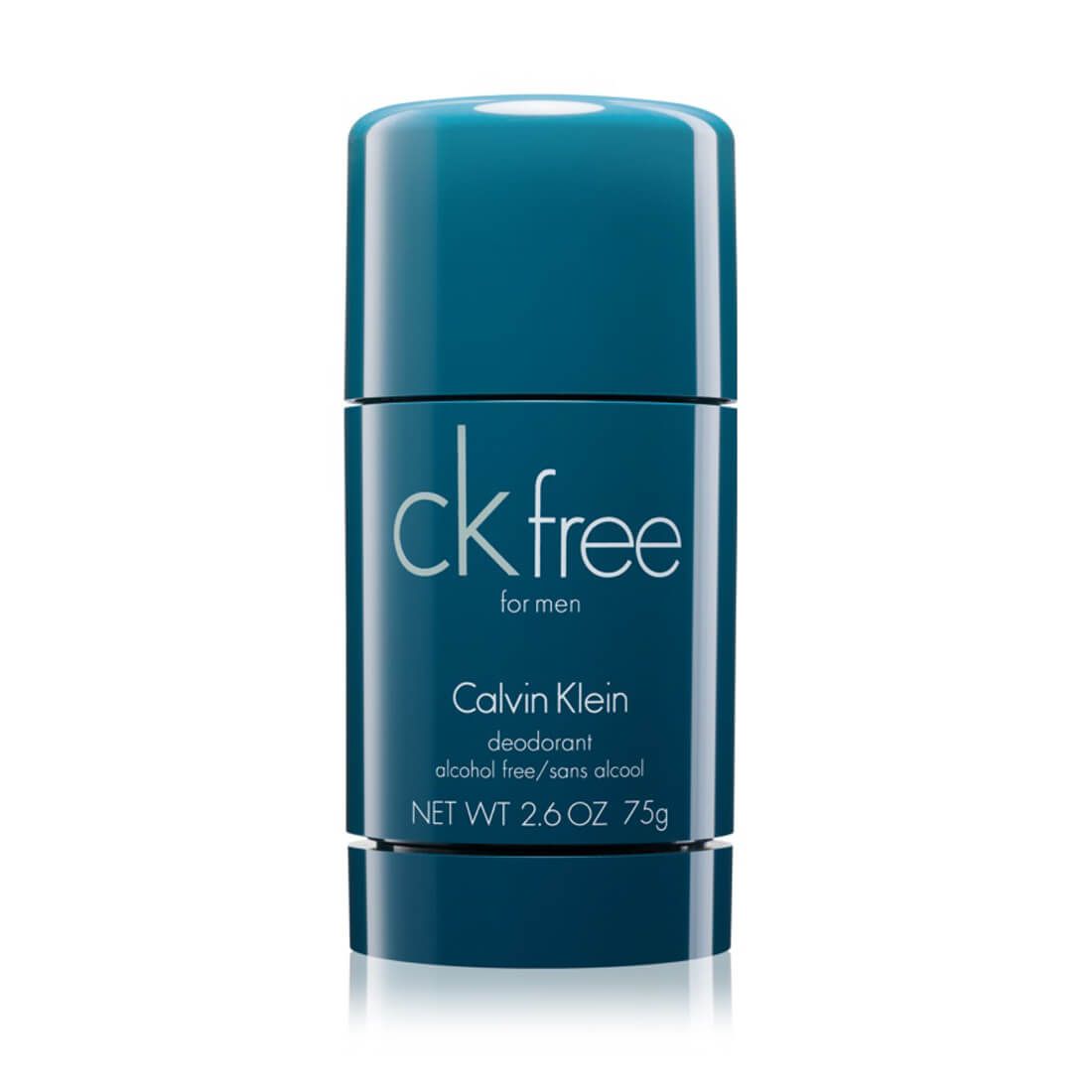 Calvin Klein CK Free for Men Deodorant Stick 75g – Aromatic Woody Spicy Fragrance, Long-Lasting Freshness
