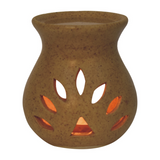 Artisan Furniture Beige Cutout Ceramic Oil Burner Set – Includes Jasmine, Cinnamon & Citronella Aroma Oils