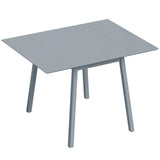 HOMCOM Solid Wood Folding Dining Table, Drop Leaf Rectangle Kitchen Table for 2–4 People with Angled Legs