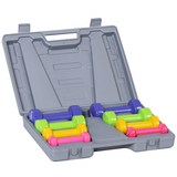 HOMCOM 10kg Dumbbell Set with Carry Case, 4 Pairs (0.5kg, 1kg, 1.5kg, 2kg) – Colourful Home Gym Hand Weights
