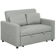 HOMCOM grey click-clack sofa bed