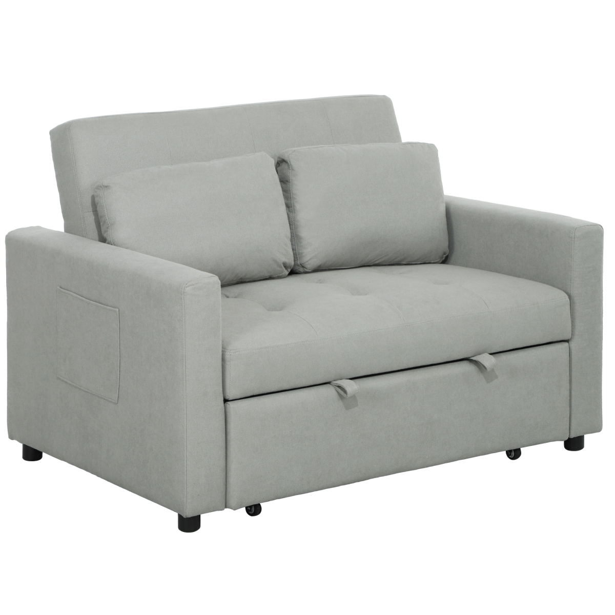 HOMCOM grey click-clack sofa bed