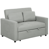 HOMCOM grey click-clack sofa bed