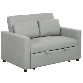 HOMCOM grey click-clack sofa bed
