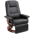 Black PU leather swivel recliner