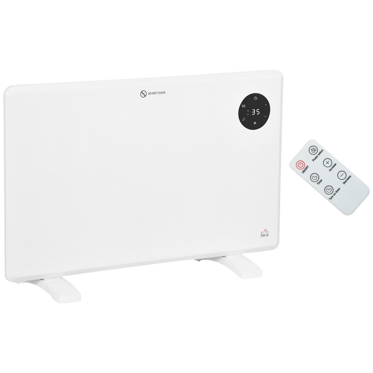 White 1200W electric convector heater
