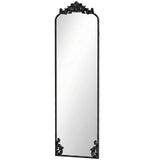 HOMCOM Floor Mirror, 50 x 160 cm Full Length Mirror with Baroque Metal Frame for Bedroom, Living Room