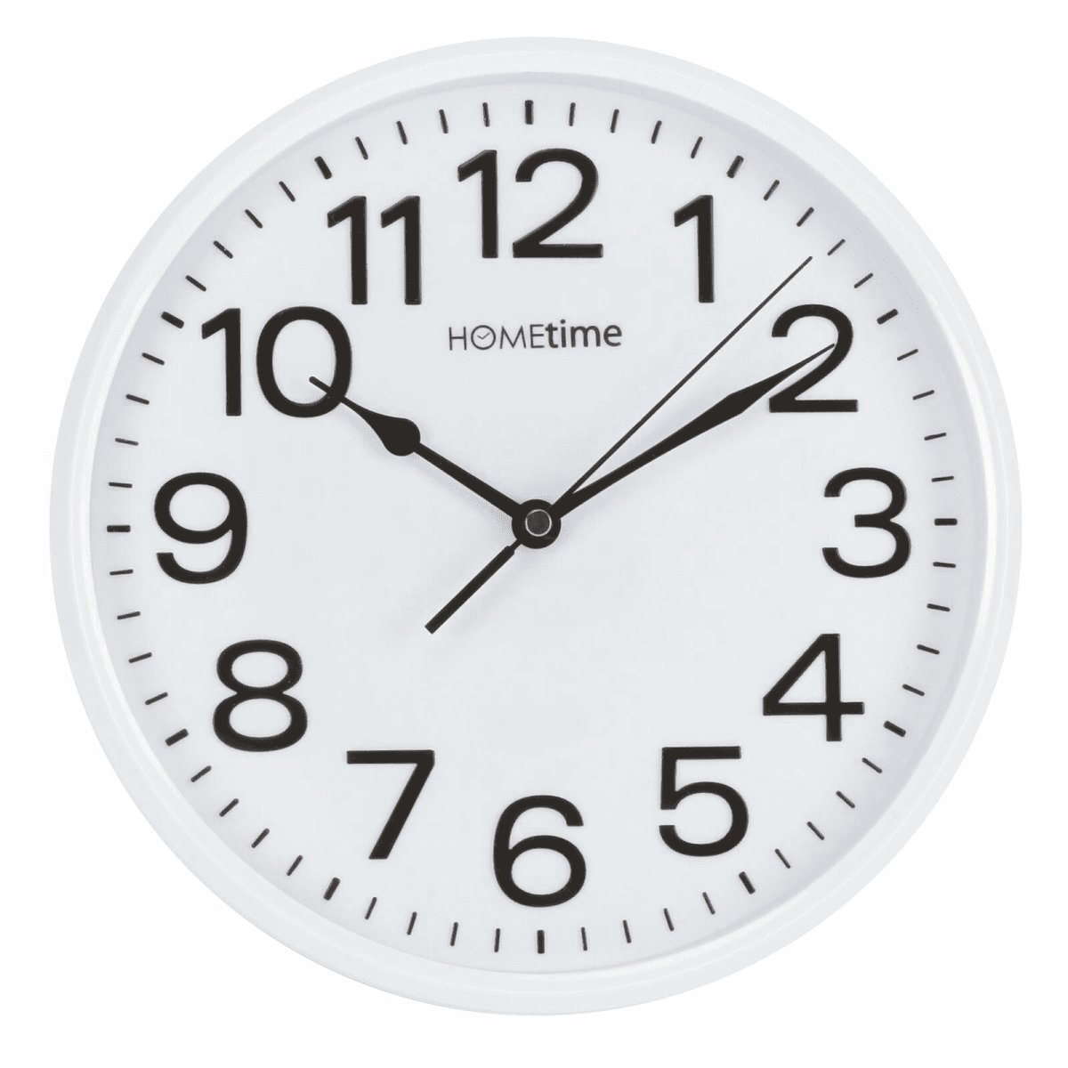 Hometime 10" Wall Clock with Sweep – White
