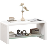HOMCOM white high gloss coffee table