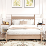 Set of 2 Bedside Tables with Drawer and Open Shelf – Bedroom Nightstands with Oak Effect Top, White