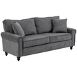 196cm grey loveseat with nailhead trim