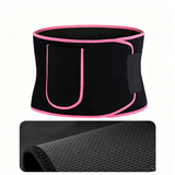 Neoprene Waist Trimmer Belt with Phone Pocket, Adjustable One Size – Workout Sweat Belt, Pink/Black