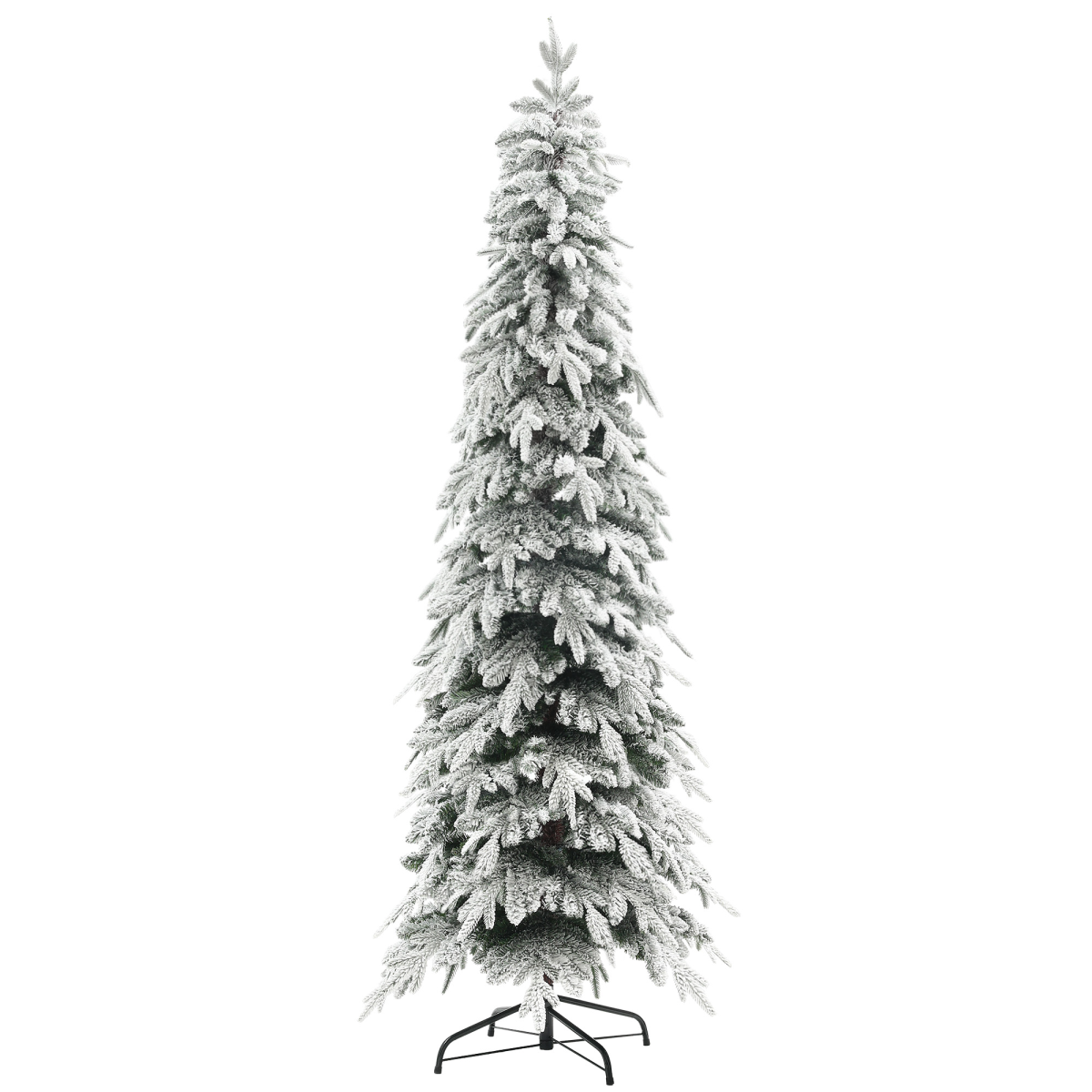 HOMCOM 6ft flocked pencil Christmas tree