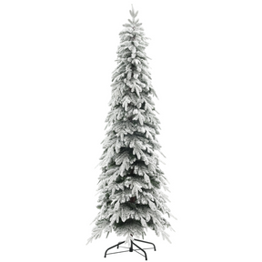 HOMCOM 6ft flocked pencil Christmas tree