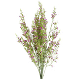 Pack of 6 x 100cm Artificial Foliage Stem with Small Flowers – Purple